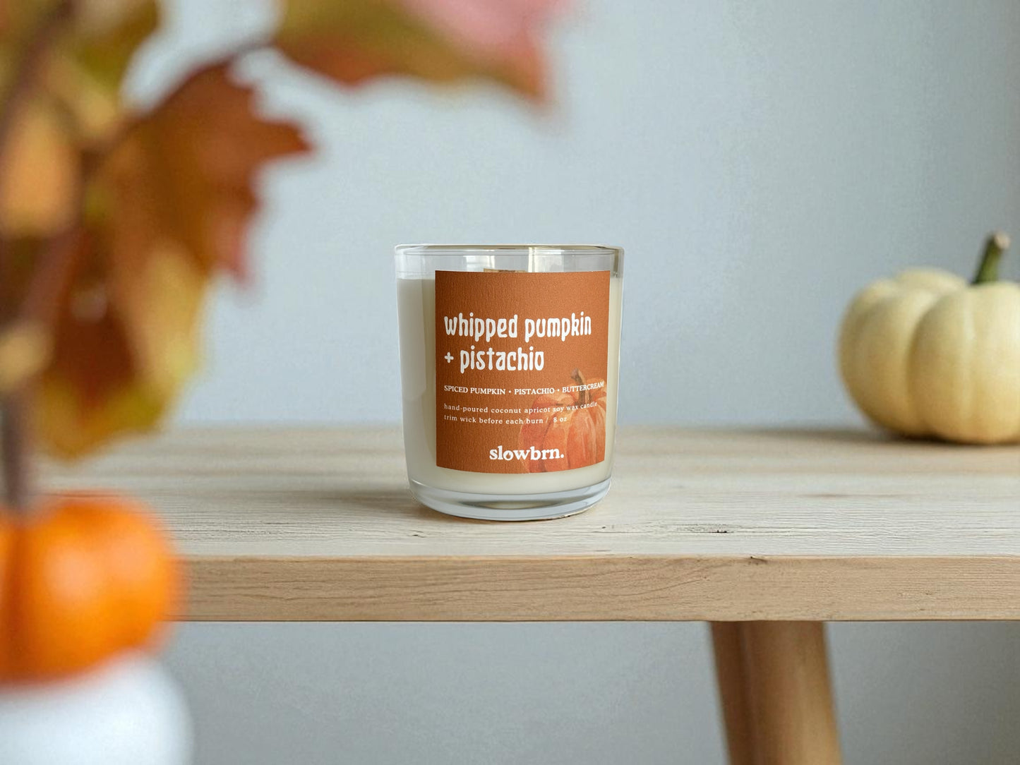 whipped pumpkin + pistachio